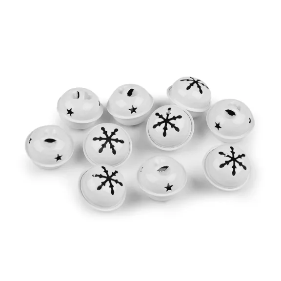 Dekor csengettyű Ø30 mm - 1 fehér (10 db-os csomagolás) Dekor csengettyű Ø30 mm - 1 fehér (10 db-os csomagolás)