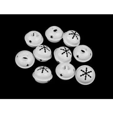 Dekor csengettyű Ø30 mm - 1 fehér (10 db-os csomagolás)