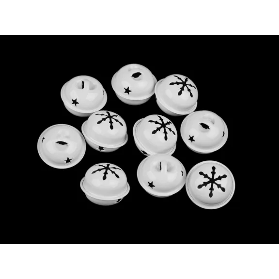 Dekor csengettyű Ø30 mm - 1 fehér (100 db-os csomagolás) Dekor csengettyű Ø30 mm - 1 fehér (100 db-os csomagolás)