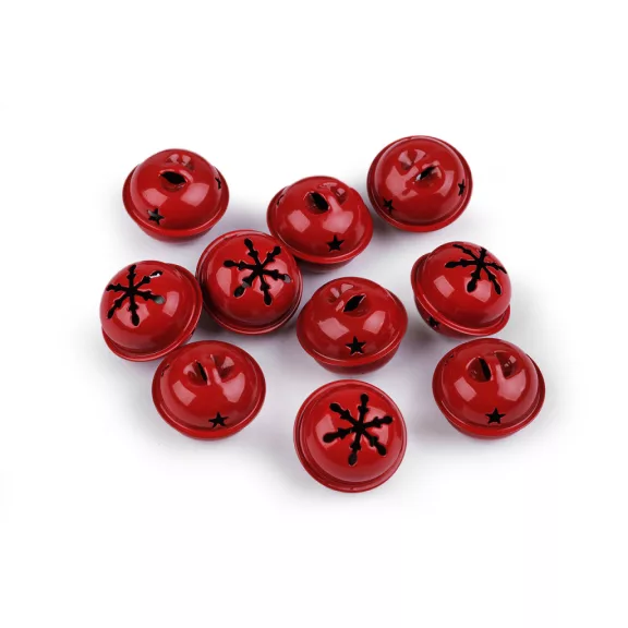 Dekor csengettyű Ø30 mm - 2 piros (10 db-os csomagolás) Dekor csengettyű Ø30 mm - 2 piros (10 db-os csomagolás)
