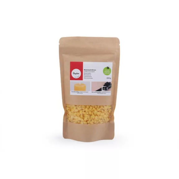 Méhviasz - pellet formában gyertya készítéséhez 200 g - természeti (5 zacskó) Méhviasz - pellet formában gyertya készítéséhez 200 g - természeti (5 zacskó)