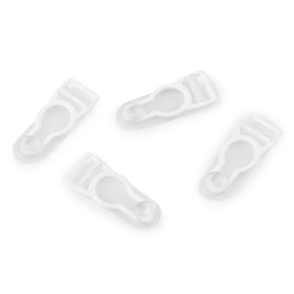 Harisnya tartó kapocs 10 mm - 4 fehér átlátszó (4 db-os csomagolás) Harisnya tartó kapocs 10 mm - 4 fehér átlátszó (4 db-os csomagolás)