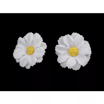 Mű virág Ø3,5 cm - 1 fehér (36 db-os csomagolás)