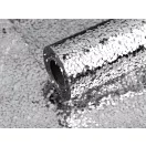Pókhálló dekorációs glitterekkel szélessége 24 cm - 1 ezüst (1 db-os csomagolás)