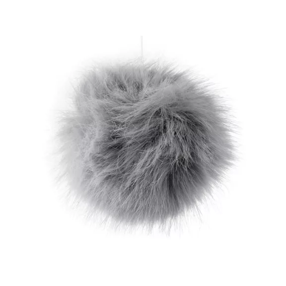 Műszőrme pompom pánttal Ø11 cm - 5 szürke (1 db-os csomagolás) Műszőrme pompom pánttal Ø11 cm - 5 szürke (1 db-os csomagolás)
