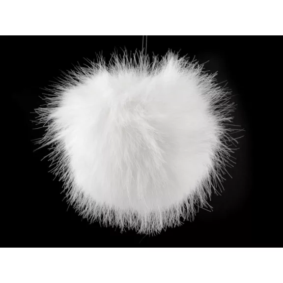 Műszőrme pompom pánttal Ø11 cm - 1 Off White (6 db-os csomagolás) Műszőrme pompom pánttal Ø11 cm - 1 Off White (6 db-os csomagolás)