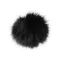 Műszőrme pompom pánttal Ø11 cm - 6 fekete (6 db-os csomagolás)