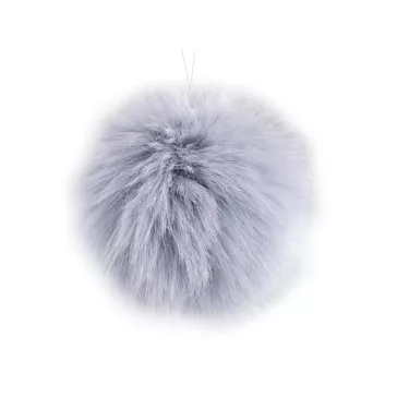   Műszőrme pompom pánttal Ø11 cm - 9 jégkék (1 db-os csomagolás)