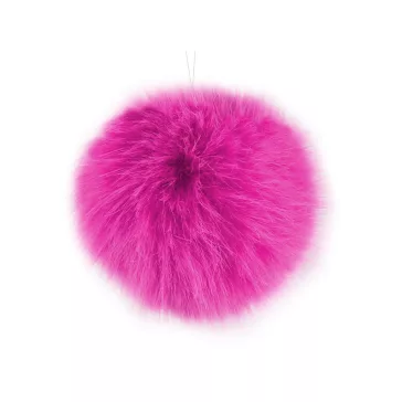   Műszőrme pompom pánttal Ø11 cm - 11 pink (1 db-os csomagolás)