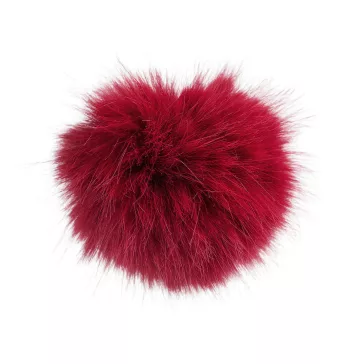   Műszőrme pompom pánttal Ø11 cm - 13 bordó (1 db-os csomagolás)