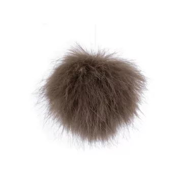   Műszörme pompom pánttal Ø8 cm - 7 világosbarna (1 db-os csomagolás)
