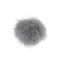 Műszörme pompom pánttal Ø8 cm - 8 vil szürkéskék (1 db-os csomagolás)