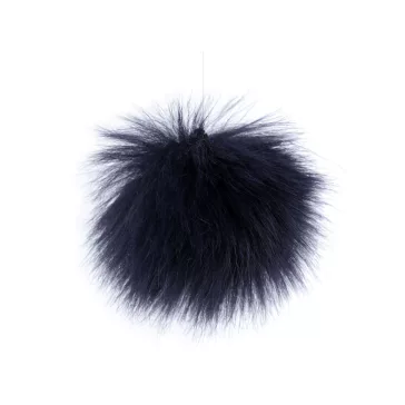   Műszörme pompom pánttal Ø8 cm - 9 blue dark (1 db-os csomagolás)
