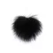 Műszörme pompom pánttal Ø8 cm - 10 fekete (1 db-os csomagolás)