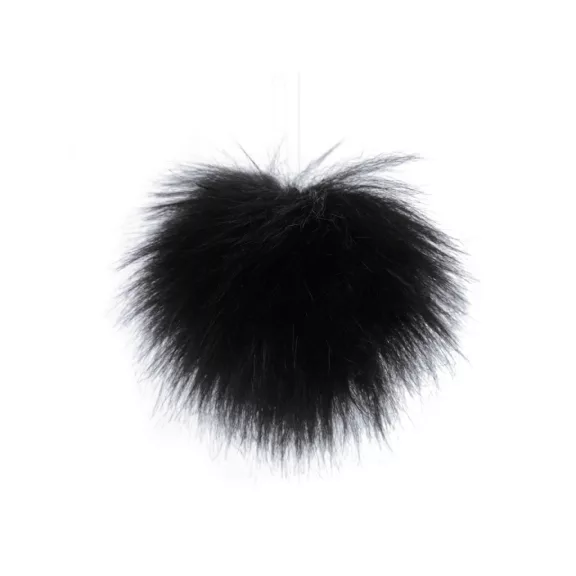 Műszörme pompom pánttal Ø8 cm - 10 fekete (6 db-os csomagolás) Műszörme pompom pánttal Ø8 cm - 10 fekete (6 db-os csomagolás)