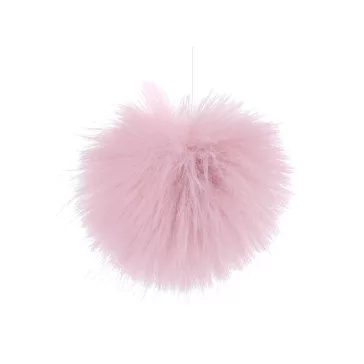   Műszörme pompom pánttal Ø8 cm - 11 rózsszín legvilágosab (1 db-os csomagolás)