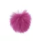 Műszörme pompom pánttal Ø8 cm - 12 ciklámen (1 db-os csomagolás)