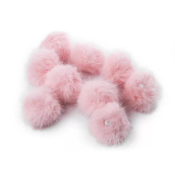 Műszőrme pompom pánttal Ø3,5 cm - 3 púderrózsaszín (10 db-os csomagolás) Műszőrme pompom pánttal Ø3,5 cm - 3 púderrózsaszín (10 db-os csomagolás)