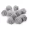 Műszőrme pompom pánttal Ø3,5 cm - 8 vil szürkéskék (10 db-os csomagolás)