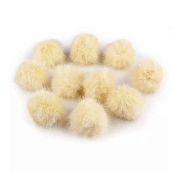 Műszőrme pompom pánttal Ø3,5 cm - 10 világos bézs (10 db-os csomagolás) Műszőrme pompom pánttal Ø3,5 cm - 10 világos bézs (10 db-os csomagolás)