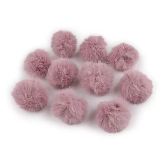 Műszőrme pompom pánttal Ø3,5 cm - 12 fáradtrózsaszín (10 db-os csomagolás) Műszőrme pompom pánttal Ø3,5 cm - 12 fáradtrózsaszín (10 db-os csomagolás)