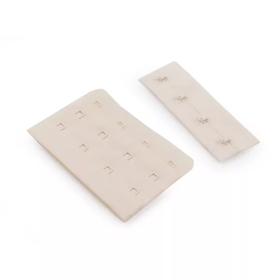 Melltartó kapocs, hosszabbító, plüss 75 mm 4 soros - 1 krém világos (10 pár) Melltartó kapocs, hosszabbító, plüss 75 mm 4 soros - 1 krém világos (10 pár)