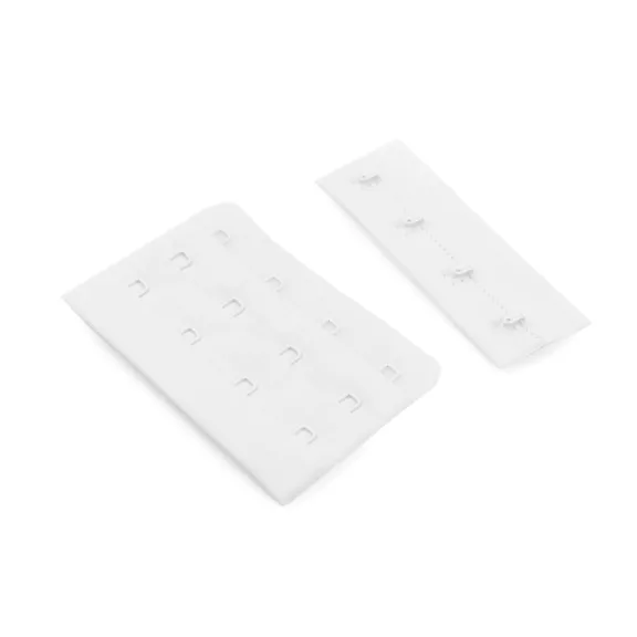 Melltartó kapocs, hosszabbító, plüss 75 mm 4 soros - 5 fehér (10 pár) Melltartó kapocs, hosszabbító, plüss 75 mm 4 soros - 5 fehér (10 pár)