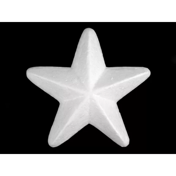 Csillag 3D Ø14 cm polisztirol - fehér (1 db-os csomagolás) Csillag 3D Ø14 cm polisztirol - fehér (1 db-os csomagolás)