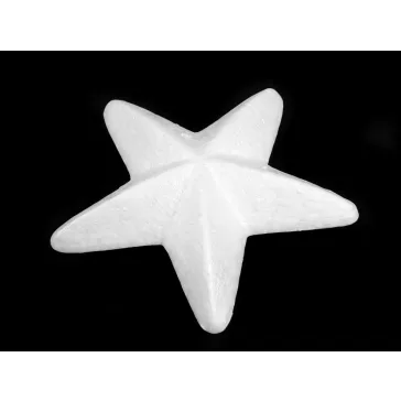   Csillag 3D Ø14 cm polisztirol - fehér (1 db-os csomagolás)