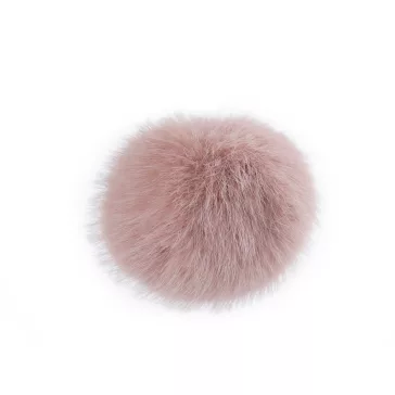   Műszőrme pompom pánttal Ø6 mm - 3 púderrózsaszín (6 db-os csomagolás)