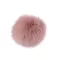 Műszőrme pompom pánttal Ø12 cm és 14 cm - 2 (Ø12 cm) púderrózsaszín (1 db-os csomagolás)