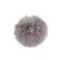Műszőrme pompom pánttal Ø12 cm és 14 cm - 6 (Ø12 cm) szürke (1 db-os csomagolás)