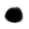 Műszőrme pompom pánttal Ø12 cm és 14 cm - 7 (Ø12 cm) fekete (6 db-os csomagolás)