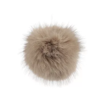   Műszőrme pompom pánttal Ø12 cm és 14 cm - 8 (Ø12 cm) világos bézs (1 db-os csomagolás)