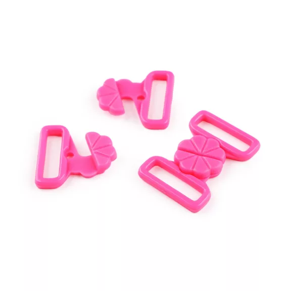 Fürdőruha kapocs szélessége 17 mm műanyag - 4 rózsaszín neon (20 pár) Fürdőruha kapocs szélessége 17 mm műanyag - 4 rózsaszín neon (20 pár)