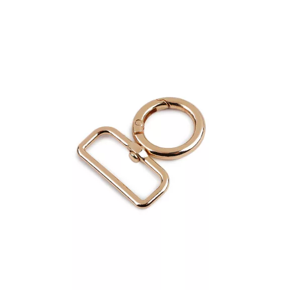 Fém forgós karabiner 32 mm-es befűző - 3 rózsaarany (10 db-os csomagolás) Fém forgós karabiner 32 mm-es befűző - 3 rózsaarany (10 db-os csomagolás)