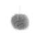 Műzőrme pompom pánttal Ø4,5 cm - 4 vil szürkéskék (10 db-os csomagolás)