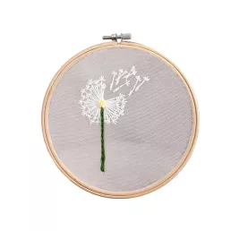 Hímző készlet mintával, növények tüllön