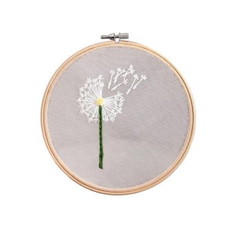 Hímző készlet mintával, növények tüllön