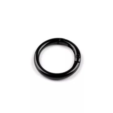   Gömbölyű karabiner lakkozott Ø25 mm - 5 fekete (1 db-os csomagolás)