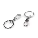 Fém karabiner kulcskarikával - nikkel (50 db-os csomagolás) Fém karabiner kulcskarikával - nikkel (50 db-os csomagolás)