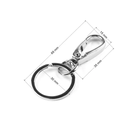 Fém karabiner kulcskarikával