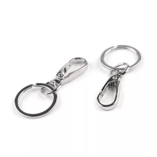 Fém karabiner kulcskarikával