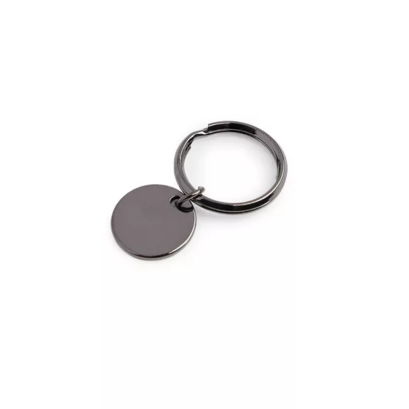 Kulcskarika Ø20 mm medállal - 3 nikkel fekete (20 db-os csomagolás) Kulcskarika Ø20 mm medállal - 3 nikkel fekete (20 db-os csomagolás)