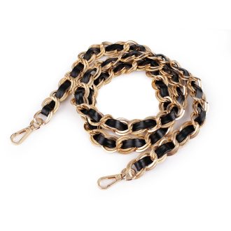   Műbőr pánt / fül lánccal és karabinerre szélessége 2 cm