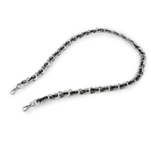 Műbőr pánt / fül lánccal és karabinerre szélessége 2 cm