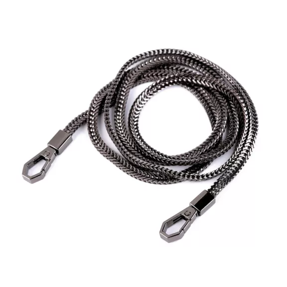Lánc táskáta karabinerrel hossza 120 cm - 2 nikkel fekete (4 db-os csomagolás) Lánc táskáta karabinerrel hossza 120 cm - 2 nikkel fekete (4 db-os csomagolás)