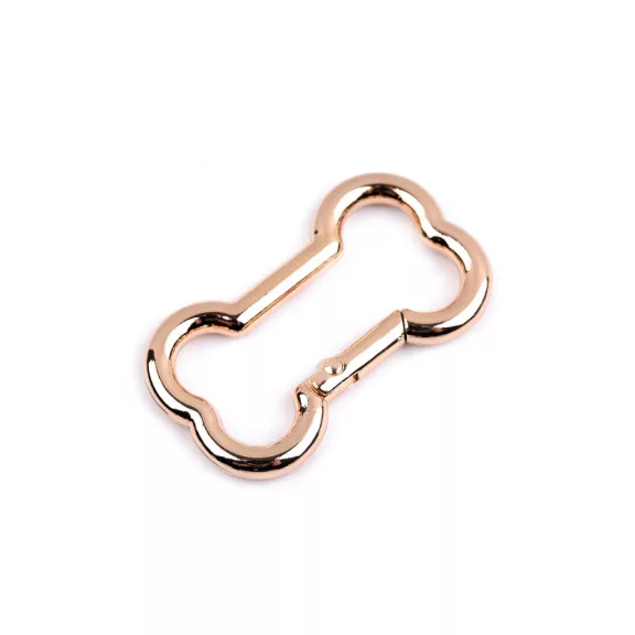 Csont alakú karabiner - 2 rózsaarany (1 db-os csomagolás) Csont alakú karabiner - 2 rózsaarany (1 db-os csomagolás)