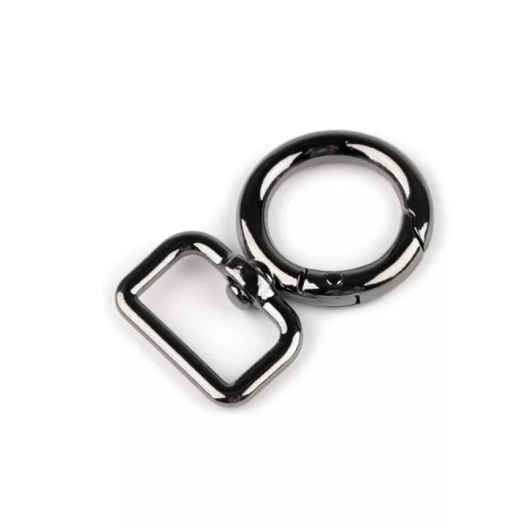 Fém forgós karabiner 19 mm-es befűző - 4 nikkel fekete (1 db-os csomagolás) Fém forgós karabiner 19 mm-es befűző - 4 nikkel fekete (1 db-os csomagolás)