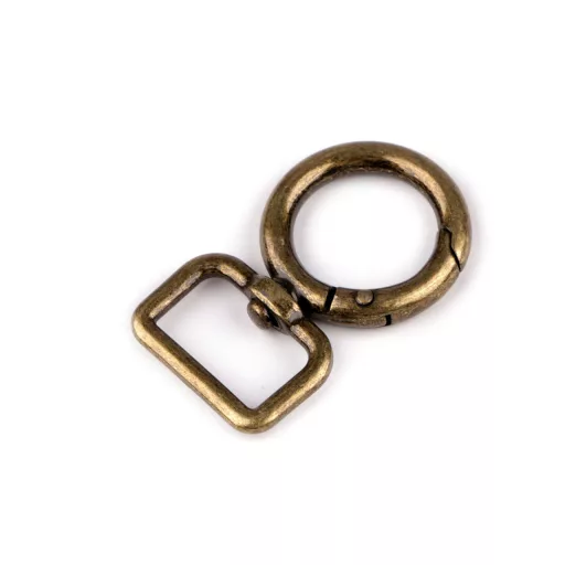Fém forgós karabiner 19 mm-es befűző